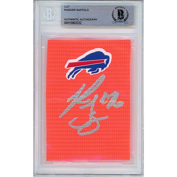 Rodger Saffold Autographed Buffalo Bills Football TD Pylon Cut Beckett Authentic - Picture 1 of 4